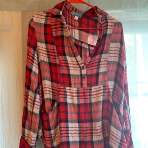 Super soft flowy flannel shirt